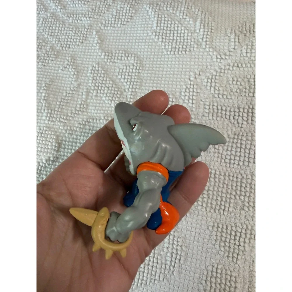Vintage Street Sharks Jab Action Figure Mini Toy Gray Blue Orange 90s Retro